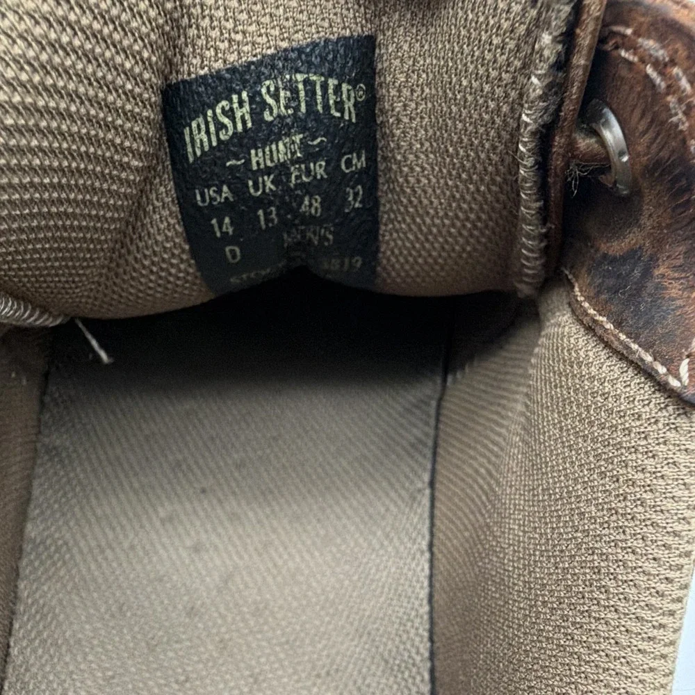 Irish Setter Red Wing Lakeside 3819 Brown Leather Boat Shoes Men's US 14 D
